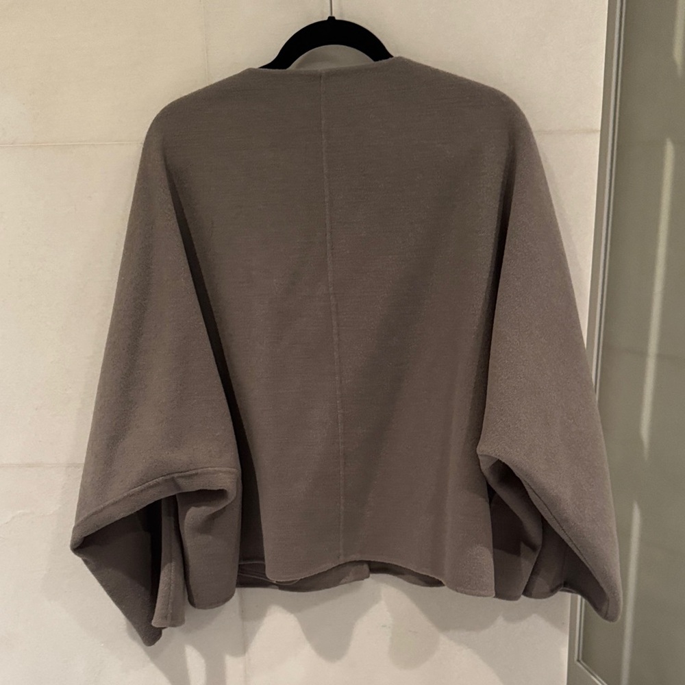 Zara Women's Double Faced Taupe Wool Jacket - Picture 4 of 5
